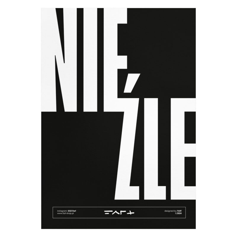 plakat z napisem